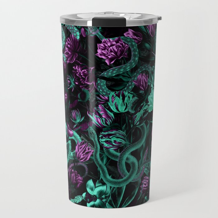 Floral and Snake Night Travel Mug Gallery Image 1