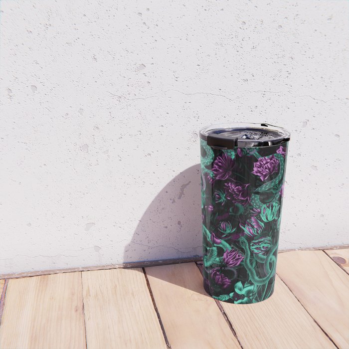 Floral and Snake Night Travel Mug Gallery Image 4