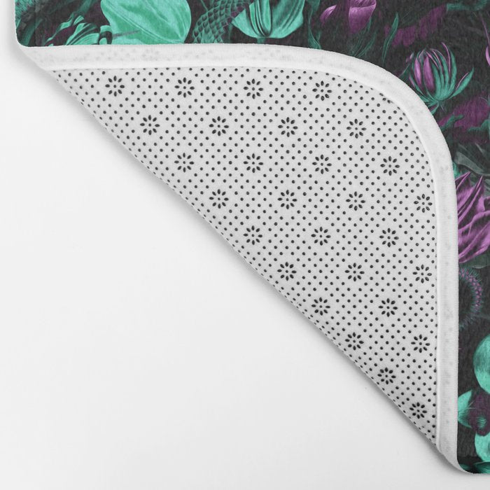 Floral and Snake Night Bath Mat Gallery Image 2
