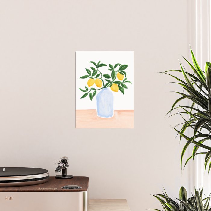 Lemon Tree Branch in a Vase Poster Gallery Image 2