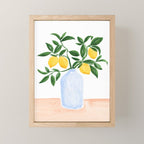 Lemon Tree Branch in a Vase Mini Art Print Gallery Image 1