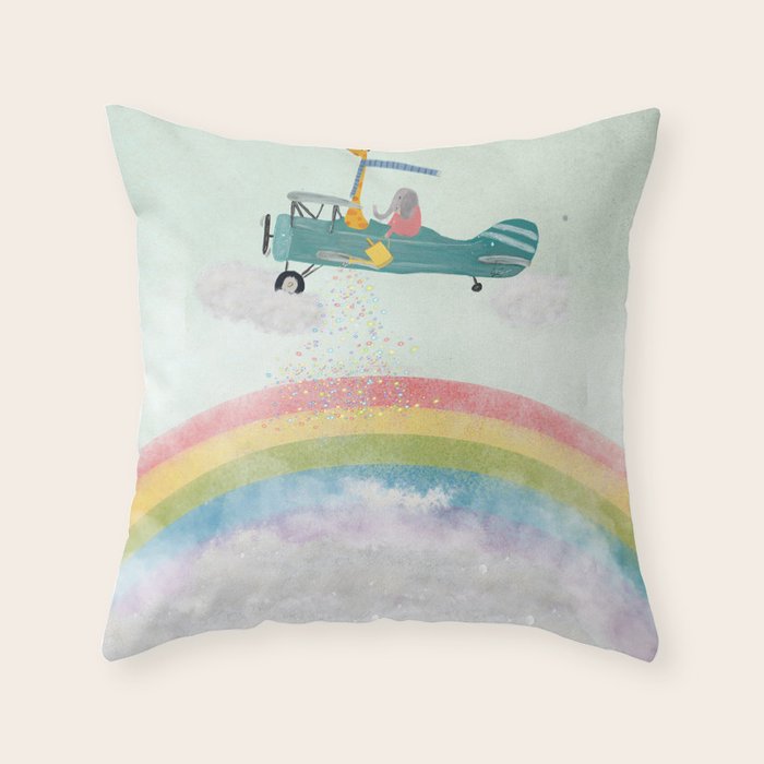 creating rainbows Throw Pillow Gallery Image 1