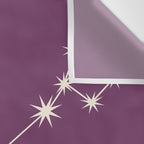 Pisces Zodiac Star Constellation Line Art Mauve Purple Wall Tapestry Gallery Image 3