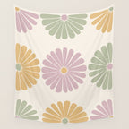 Retro Summer Daisies III Wall Tapestry Gallery Image 4