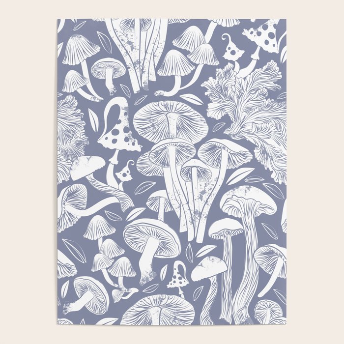 Delicious Autumn botanical poison IV // blue grey background Poster Gallery Image 1