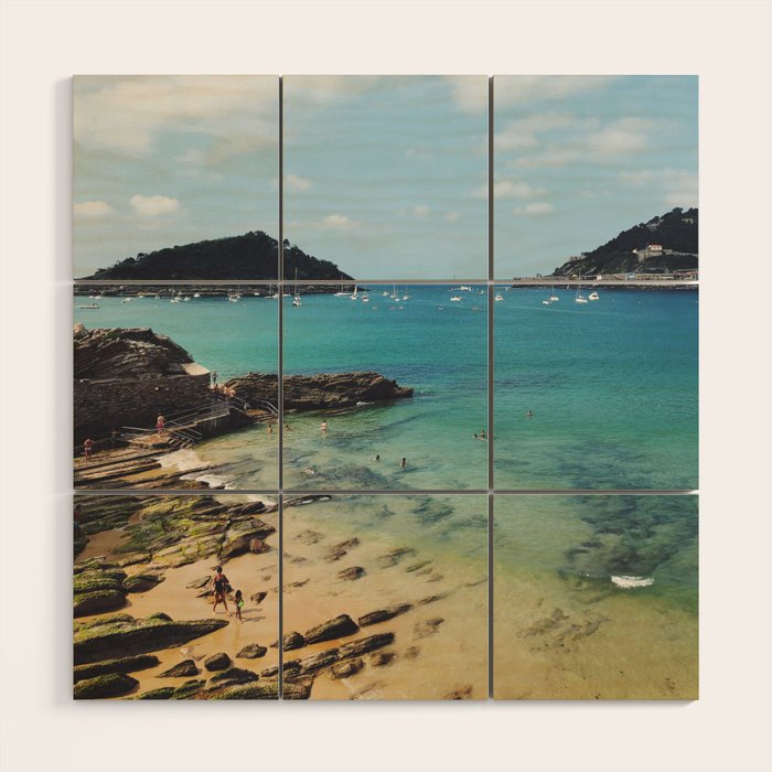 Summer in Donostia San Sebastian Spain Beach Wood Wall Art Gallery Image 1