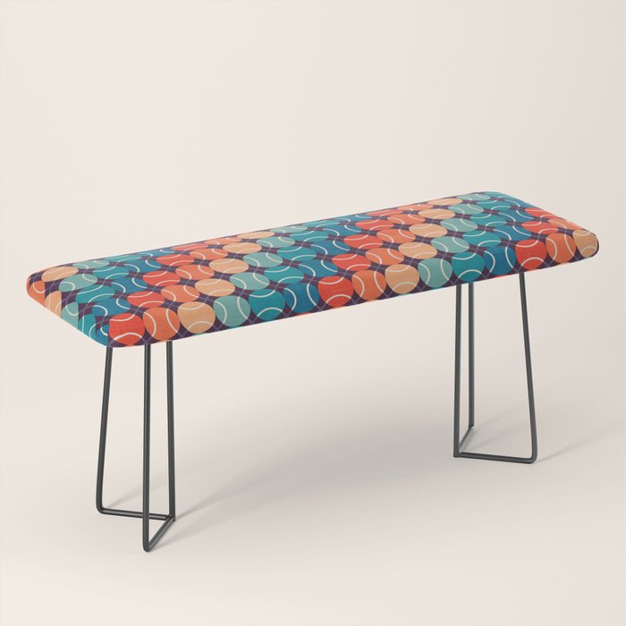 Retro Tennis 70s Rainbow Bench Gallery Image 1