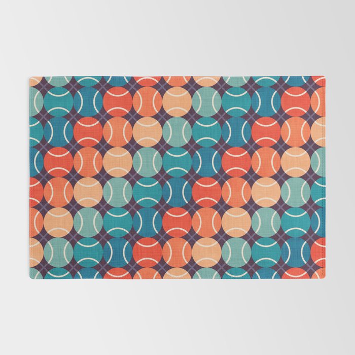 Retro Tennis 70s Rainbow Rug Gallery Image 2