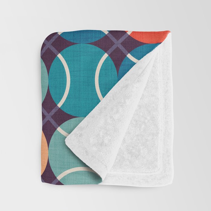 Retro Tennis 70s Rainbow Throw Blanket Gallery Image 3
