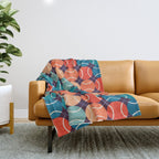 Retro Tennis 70s Rainbow Throw Blanket Gallery Image 1