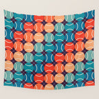 Retro Tennis 70s Rainbow Wall Tapestry Gallery Image 4