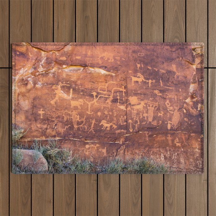 Ancient Rock Art Panel 0619 - Utah Outdoor Rug Gallery Image 1