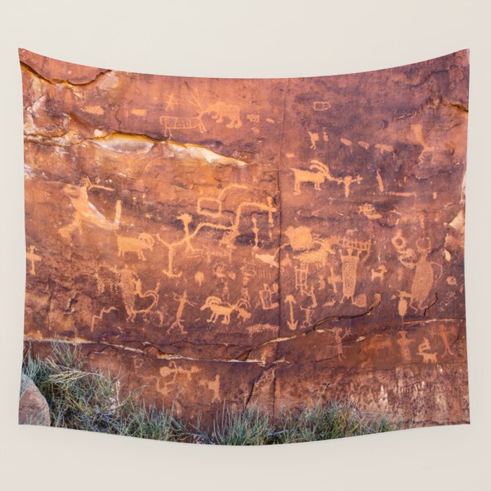 Ancient Rock Art Panel 0619 - Utah Wall Tapestry Gallery Image 4