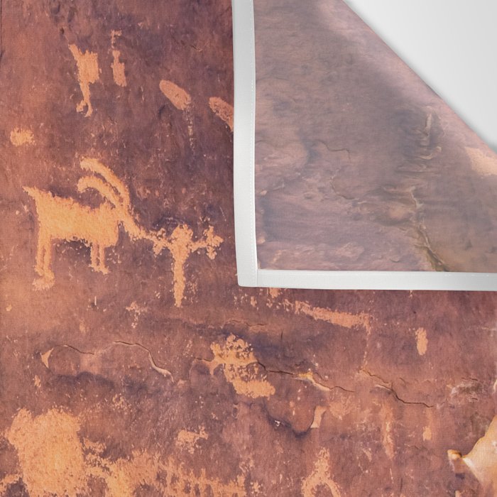 Ancient Rock Art Panel 0619 - Utah Wall Tapestry Gallery Image 3