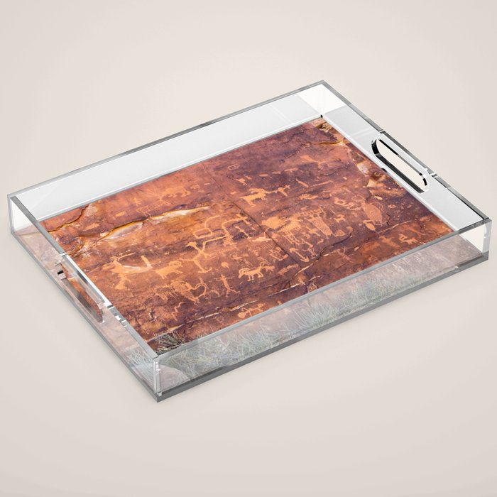 Ancient Rock Art Panel 0619 - Utah Acrylic Tray Gallery Image 1