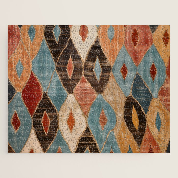 Rustic Shabby Moroccan Weave Jigsaw Puzzle Gallery Image 1