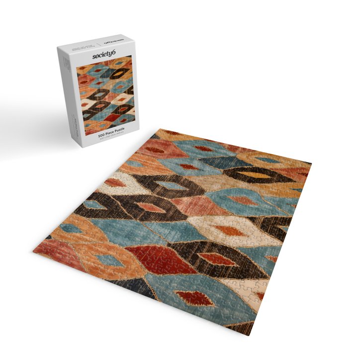 Rustic Shabby Moroccan Weave Jigsaw Puzzle Gallery Image 2