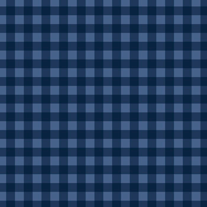 Gingham Plaid Pattern - Navy Blue Coffee Mug Gallery Image 2