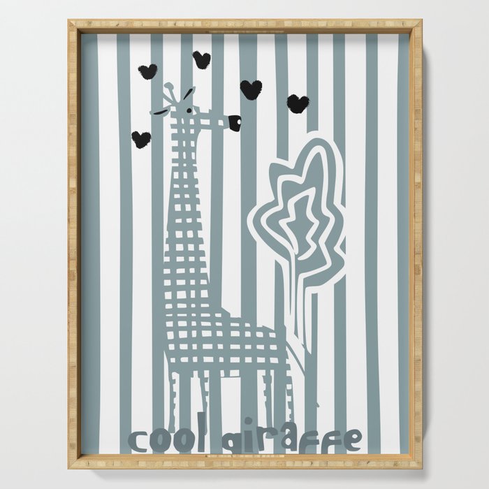 Cool giraffe Serving Tray Gallery Image 1