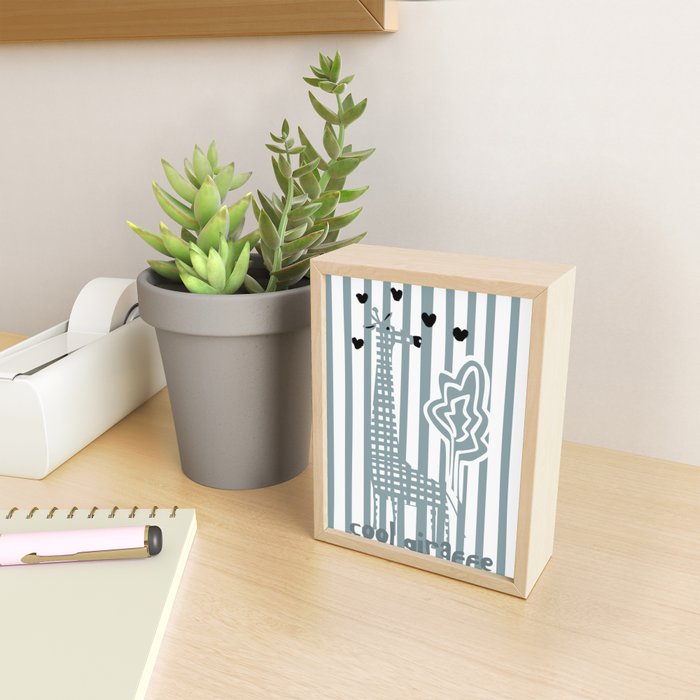 Cool giraffe Mini Art Print Gallery Image 2