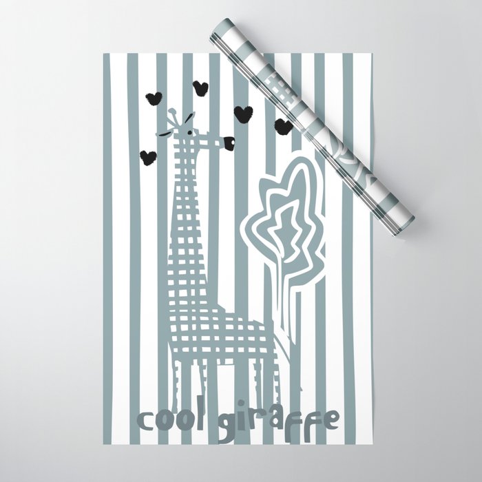 Cool giraffe Wrapping Paper Gallery Image 1