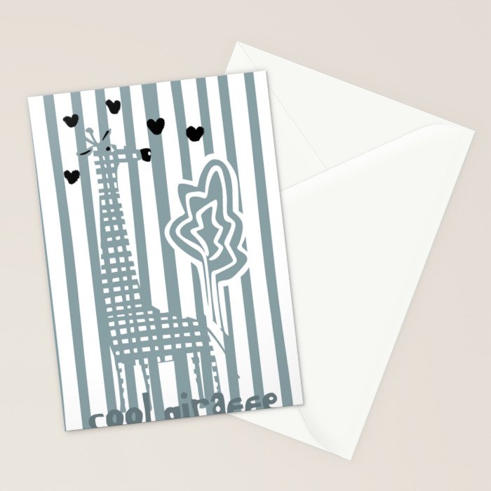 Cool giraffe Stationery Card Gallery Image 2