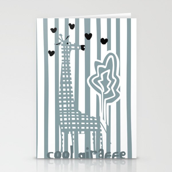 Cool giraffe Stationery Card Gallery Image 2