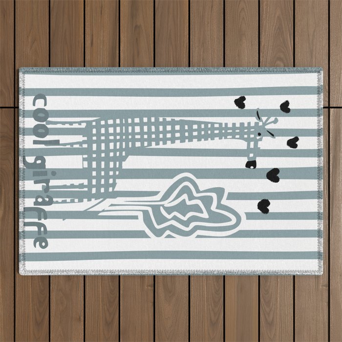 Cool giraffe Outdoor Rug Gallery Image 1