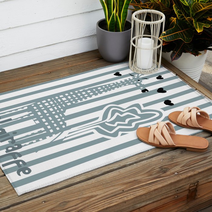 Cool giraffe Outdoor Rug Gallery Image 2