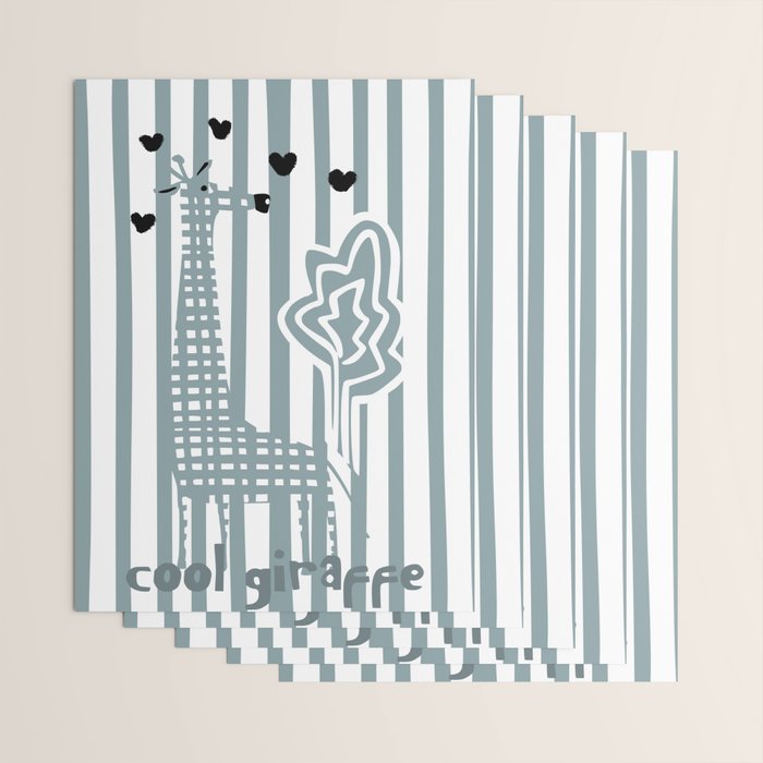 Cool giraffe Wrapping Paper Gallery Image 3