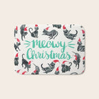 Meowy Christmas - Mint Type Bath Mat Gallery Image 1