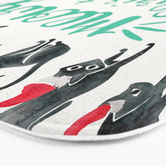 Meowy Christmas - Mint Type Bath Mat Gallery Image 3