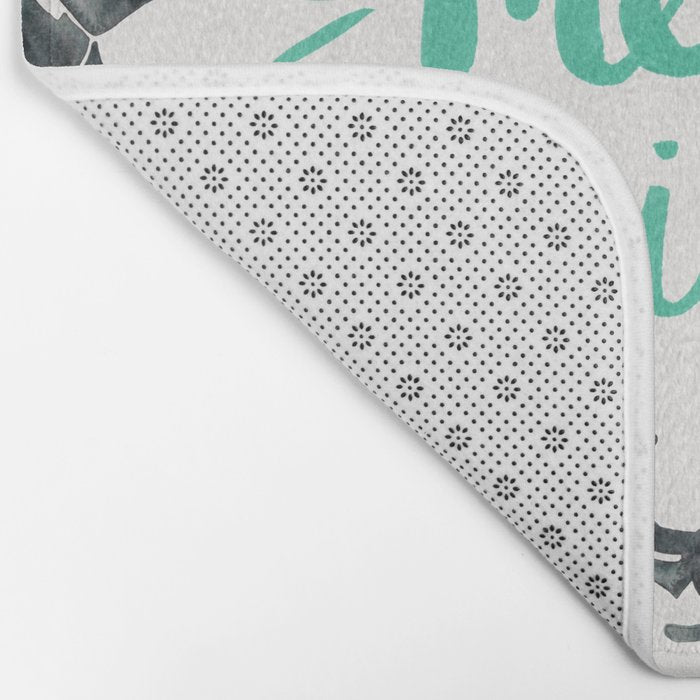 Meowy Christmas - Mint Type Bath Mat Gallery Image 2