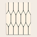 Long Honeycomb Geometric Minimalist Pattern in Almond Cream and Black Notebook Gallery Image 4