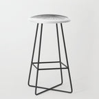 Black & White Mid Century Modern Radiating Lines Geometric Abstract Stool Gallery Image 1