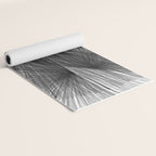 Black & White Mid Century Modern Radiating Lines Geometric Abstract Yoga Mat Gallery Image 2