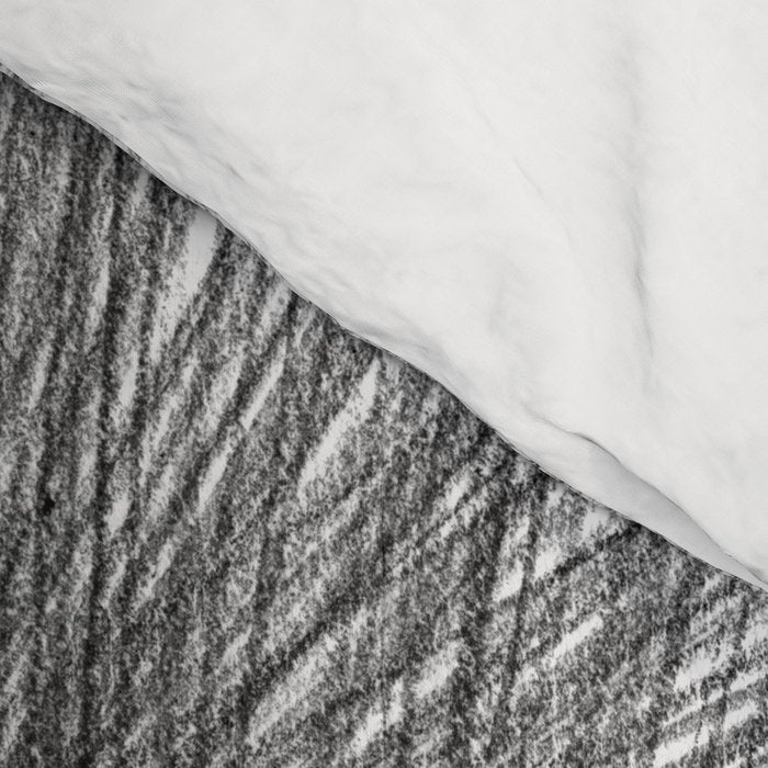 Black & White Mid Century Modern Radiating Lines Geometric Abstract Comforter Gallery Image 4