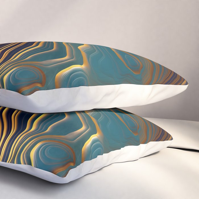 Peacock Ocean Pillow Sham Gallery Image 3