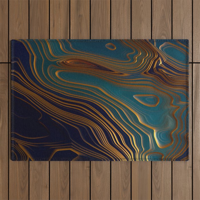 Peacock Ocean Outdoor Rug Gallery Image 1