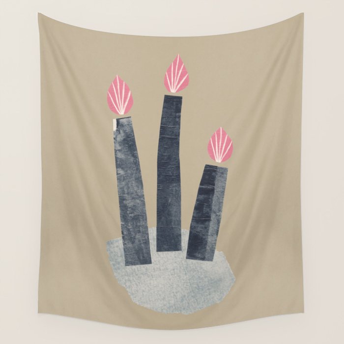 Small Collage: Candles Wall Tapestry Gallery Image 4