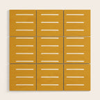 Mudcloth (Mustard Yellow) Wood Wall Art Gallery Image 1