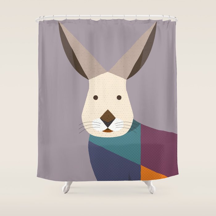 European Hare Shower Curtain Gallery Image 1