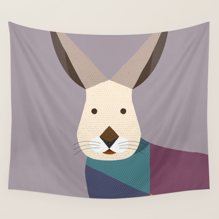 European Hare Wall Tapestry Gallery Image 4