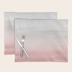 Touching Blush Gray Watercolor Abstract #1 #painting #decor #art #society6 Placemat Gallery Image 1