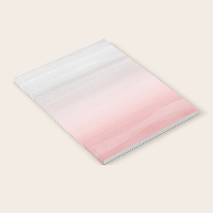 Touching Blush Gray Watercolor Abstract #1 #painting #decor #art #society6 Notebook Gallery Image 2