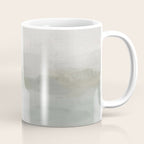 Break in the Weather III - Gray Clouds Sunrise Sage Green Blue Ocean Horizon Abstract Water Painting Coffee Mug Gallery Image 1