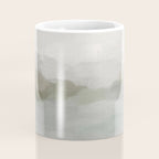 Break in the Weather III - Gray Clouds Sunrise Sage Green Blue Ocean Horizon Abstract Water Painting Coffee Mug Gallery Image 4