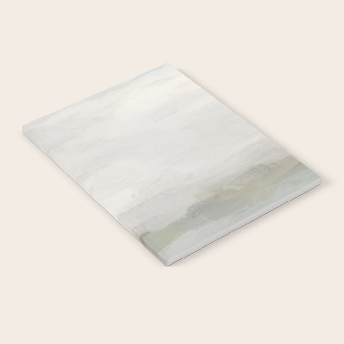 Break in the Weather III - Gray Clouds Sunrise Sage Green Blue Ocean Horizon Abstract Water Painting Notebook Gallery Image 2