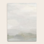 Break in the Weather III - Gray Clouds Sunrise Sage Green Blue Ocean Horizon Abstract Water Painting Notebook Gallery Image 4