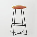 Mid Century Modern Sunset - Terracotta Peach Mustard Stool Gallery Image 1